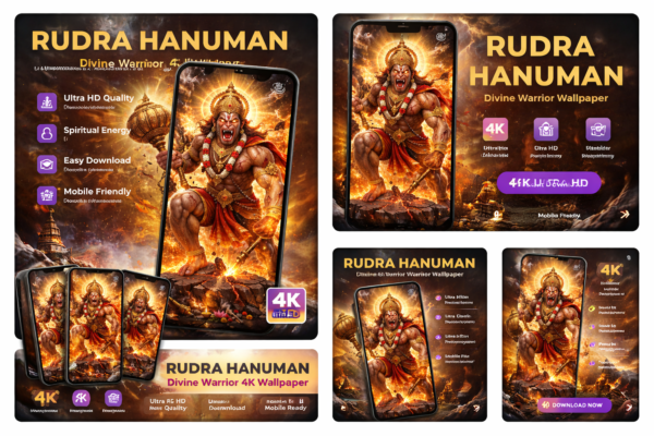 Angry Hanuman 4K Mobile Wallpaper